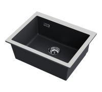 Omoikiri Omishima 60-U-BL Matt Natceramic/черный матовый