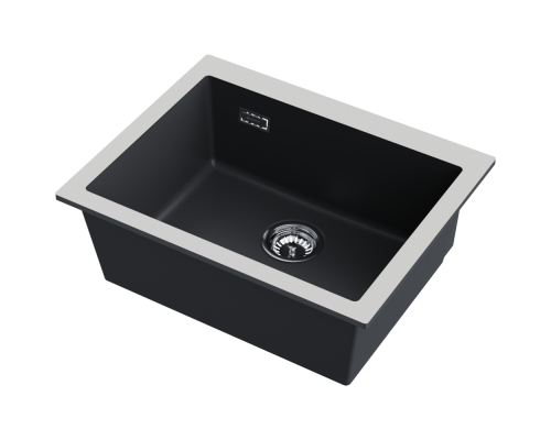 Omoikiri Omishima 60-U-BL Matt Natceramic/черный матовый