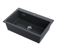 Omoikiri Omishima 76-BL Matt Natceramic/черный матовый