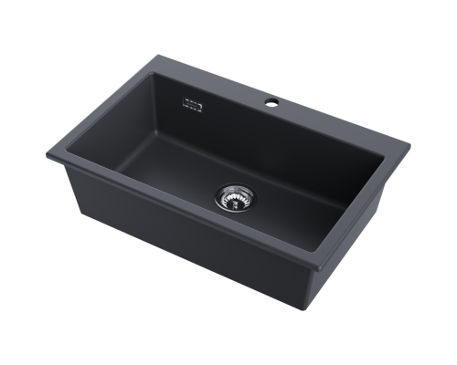 Omoikiri Omishima 76-BL Matt Natceramic/черный матовый