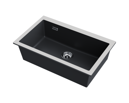Omoikiri Omishima 76-U-BL Matt Natceramic/черный матовый