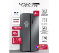 Lex LSB525 graphite point холодильник двухкамерный отдельностоящий с инвертором