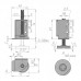 PULSE Опора регулируемая с поддержкой боковины, левая (LEV M8 X 70/L)