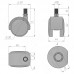 PULSE Опора колесная D50 мм с винтом M10х15 мм, без стопора, черный (ОК-50/2/K),  Мебельное колесо