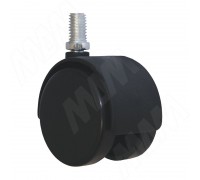 PULSE Опора колесная D50 мм с винтом M10х15 мм, без стопора, черный (ОК-50/2/K),  Мебельное колесо