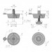 PULSE Ножка мебельная черная H=17мм, регулировка 21мм, М8 (PI08-CH)