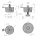 PULSE Ножка мебельная черная H=27мм, регулировка 21мм, М8 (PI04-CH)