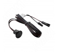 PULSE Выключатель сенсорный диммируемый, врезной, черный, 12/24V, 48/96W (SW1-TS-FM-1BL)