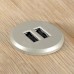PULSE USB-розетка, врезная, 2 USB, никель матовый (USB-2S-MN)