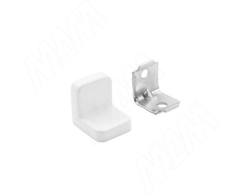 PULSE ANGLE Уголок мебельный с пластиковой накладкой 21х21х19 мм, белый (PLS20X20X20WH)