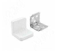 PULSE ANGLE Уголок мебельный с пластиковой накладкой 26х26х28 мм, белый (PLS26X26X28WH)