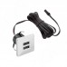 PULSE USB-розетка, врезная, квадратная, 2 USB, хром матовый (USB-2S-Q-MCR)