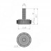 PULSE Ножка мебельная, М6x20, серая (PI01.M6X20.GR)
