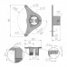 PULSE Крепление для опоры стола D60 мм, цвет черный (TLM103BL)
