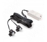 PULSE Выключатель инфракрасный (PIR) на движение, 2 датчика, черный, 220V, 250W (SW2-PIR-2BL)