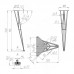 PULSE СПОК Опора для стола V-образная, 185х215х740 мм, белый, SPOKE (SPK180x740 WT)