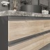 PULSE Профиль-ручка крепление саморезами для фасада 16мм, графит (краска), L-3000мм (PH.RU24.3000.9712 PR)