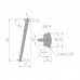 PULSE КОНУС Опора для стола конусная, 123х430 мм, золото матовое, CONE (CON123x430 GL)
