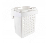 PULSE HAMPER LF45 Корзина для белья откидная, 1 емкость (48л), цвет белый (LHF451-48WT)