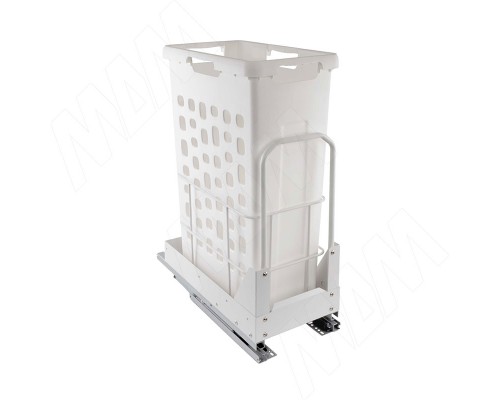PULSE HAMPER LW30 Корзина для белья выдвижная, 1 емкость (35л), напр.полн.выдв., плавн.закр., цвет белый (LHW301-35WT)