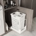 PULSE HAMPER LW40 Корзина для белья выдвижная, 1 емкость (48л), напр.полн.выдв., плавн.закр., цвет белый (LHW401-48WT)