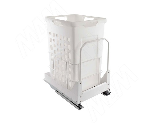 PULSE HAMPER LW40 Корзина для белья выдвижная, 1 емкость (48л), напр.полн.выдв., плавн.закр., цвет белый (LHW401-48WT)