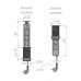 PULSE ПОСТ Выдвижной блок розеток, d=60 мм, 3 розетки, 1 USB, 1 USB Type-C, быстрая зарядка, серебро, POST (PO-60-3S1A1C-F-AL)