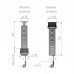 PULSE ПОСТ Выдвижной блок розеток, d=90 мм, 3 розетки, 1 USB, 1 USB Type-C, быстрая зарядка, серебро, POST (PO-90-3S1A1C-F-AL)