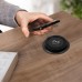 PULSE ПУФФ Выдвижной блок розеток, d=60 мм, 1 USB, 1 USB Type-C, 12V беспроводная зарядка, 15W, черный, PUFF (PU-60-1A1C-W-BL)