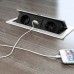 PULSE ПОП-АП Выдвижной блок розеток, 265*118 мм, 2 розетки, 1 USB, 1 USB Type-C, быстрая зарядка, белый, POP-UP (PU-S-2S1A1C-F-WH)