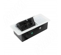 PULSE ПОП-АП Выдвижной блок розеток, 265*118 мм, 2 розетки, 1 USB, 1 USB Type-C, быстрая зарядка, беспроводная зарядка, белый, POP-UP (PU-S-2S1A1C-FW-WH)