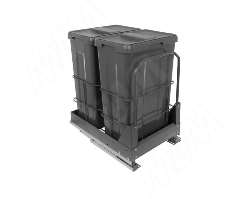 PULSE MOVEBOX F40 Система сортировки и хранения, платформа, 2 емкости (2x21), полн.выдв., плавн.закр., графит (WRB402-42DGPFS)