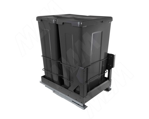 PULSE MOVEBOX F45 Система сортировки и хранения, платформа, 2 емкости (2x35), креп. фасада, полн.выдв., плавн.закр., графит (WRB452-70DGHFS)