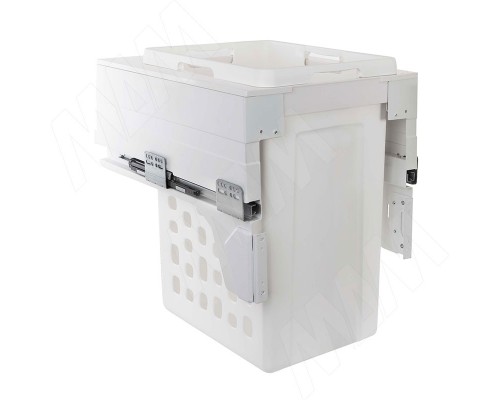 PULSE HAMPER LM45 Корзина для белья выдвижная, 1 емкость (48л), напр.полн.выдв., плавн.закр., креп.фасада, цвет белый (LHM451-48WT)