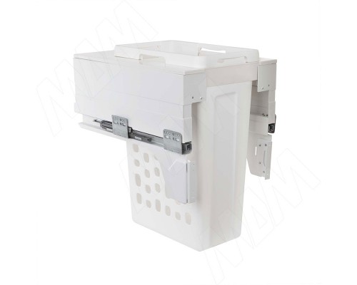 PULSE HAMPER LM40 Корзина для белья выдвижная, 1 емкость (35л), напр.полн.выдв., плавн.закр., креп.фасада, цвет белый (LHM401-35WT)