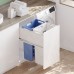 PULSE HAMPER LM45 Корзина для белья выдвижная, 2 емкости (35л+35л), напр.полн.выдв., плавн.закр., цвет белый (LHM452-70WT)