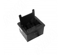 PULSE ФЛИП Блок розеток с откидной крышкой, 144*129 мм, 1 розетка, 1 USB, 1 USB Type-C, быстрая зарядка, черный, FLIP (FU-S-1S1A1C-F-BL)