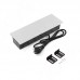 PULSE СЛАЙД Блок розеток с раздвижными крышками, 280х72 мм, 3 розетки, 1 USB, 1 USB Type-C, быстрая зарядка, серебро, SLIDE (SLS-S-3S1A1C-F2-Al)
