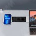 PULSE СЛАЙД Блок розеток со сдвижной крышкой, 350*100 мм, 2 розетки, 1 USB, 1 USB Type-C, быстрая зарядка, беспроводная зарядка, серебро, SLIDE (SLS-S-2S1A1C-FW-AL)