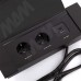 PULSE ФЛИП Блок розеток с откидной крышкой, 280*103 мм, 2 розетки, 1 USB, 1 USB Type-C, быстрая зарядка, черный, FLIP (FU-S-2S1A1C-F-BL)