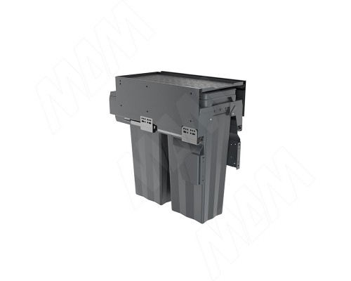 PULSE PROBOX MAX F30 Система сортировки и хранения, 2 емкости (2x15), креп. фасада, полн.выдв., плавн.закр., графит (MBN302-30DGMAX)
