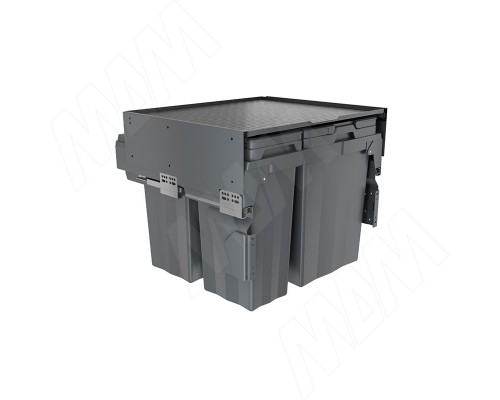 PULSE PROBOX MAX F60 Система сортировки и хранения, 4 емкости (2x13+2x24), креп. фасада, полн.выдв., плавн.закр., графит (MBN604-74DGMAX)