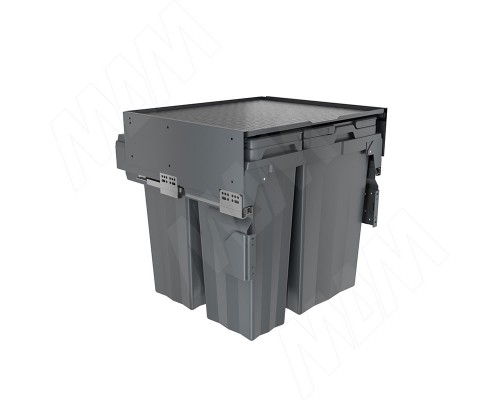 PULSE PROBOX MAX F60 Система сортировки и хранения, 4 емкости (2x15+2x27), креп. фасада, полн.выдв., плавн.закр., графит (MBN604-84DGMAX)