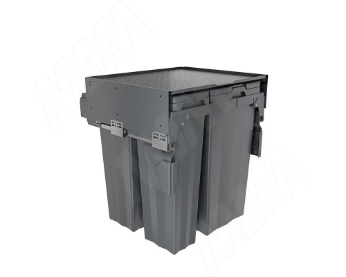PULSE PROBOX MAX F60 Система сортировки и хранения, 4 емкости (2x16+2x31), креп. фасада, полн.выдв., плавн.закр., графит (MBN604-94DGMAX)