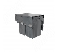 PULSE PROBOX F40 Система сортировки и хранения, 2 емкости (2x24), креп. фасада, полн.выдв., плавн.закр., крышка-полка, графит (MBN402-48DGMID)