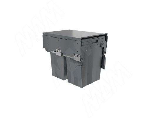 PULSE PROBOX F40 Система сортировки и хранения, 2 емкости (2x24), креп. фасада, полн.выдв., плавн.закр., крышка-полка, графит (MBN402-48DGMID)