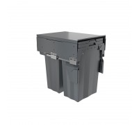 PULSE PROBOX F40 Система сортировки и хранения, 2 емкости (2x27), креп. фасада, полн.выдв., плавн.закр., крышка-полка, графит (MBN402-54DGMID)