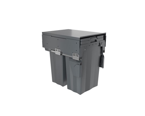 PULSE PROBOX F40 Система сортировки и хранения, 2 емкости (2x27), креп. фасада, полн.выдв., плавн.закр., крышка-полка, графит (MBN402-54DGMID)
