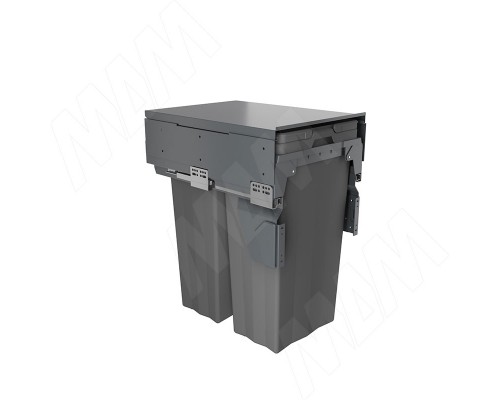 PULSE PROBOX F40 Система сортировки и хранения, 2 емкости (2x31), креп. фасада, полн.выдв., плавн.закр., крышка-полка, графит (MBN402-62DGMID)