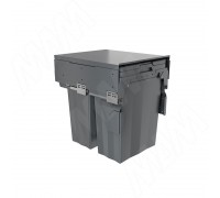 PULSE PROBOX F45 Система сортировки и хранения, 2 емкости (2x33), креп. фасада, полн.выдв., плавн.закр., крышка-полка, графит (MBN452-66DGMID)